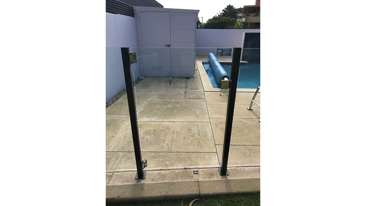 Semi Frameless Matte Black Glass Pool Fencing South Perth WA3 Semi Frameless Matte Black Glass Pool Fencing